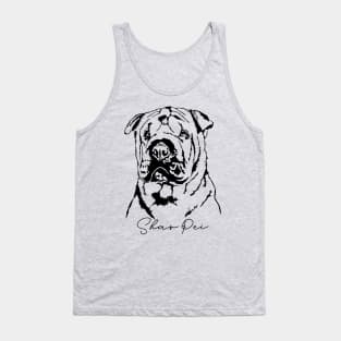 Chinese Shar Pei dog lover portrait Tank Top